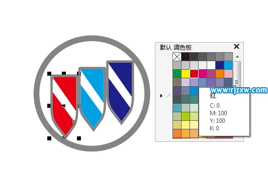 CDRX8设计别克标志图文教程-9