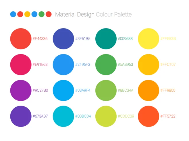 Material Design颜色图谱