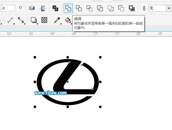 CDRX8设计LEXUS雷克萨斯的标志教程