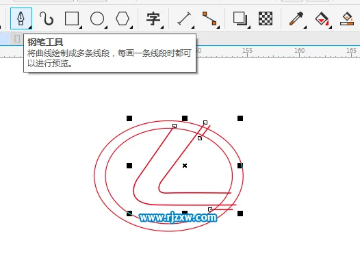 CDRX8设计LEXUS雷克萨斯的标志教程