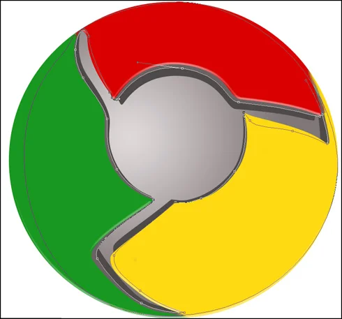 PS制作Google Chrome浏览器Logo图标(12)