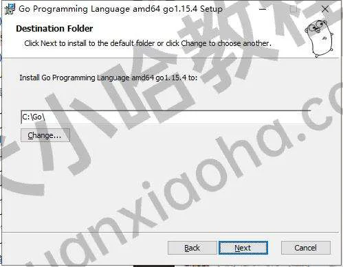 windows系统选择go语言安装路径