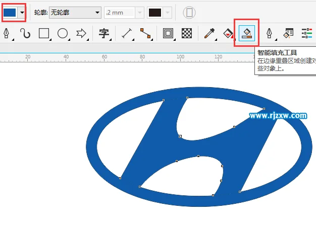 CDRX8设计北京现代LOGO标志教程