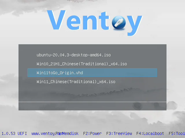 Ventoy是套功能强大的开机引导工具程序，不但引导操作系统的安装映像文件，在这篇教学中也用来引导Windows 11 To Go。