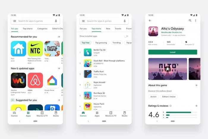 「动图」Google Play应用商城全新改版：更简洁、更有活力