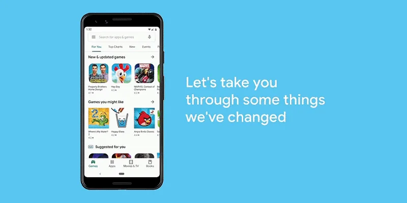 「动图」Google Play应用商城全新改版：更简洁、更有活力