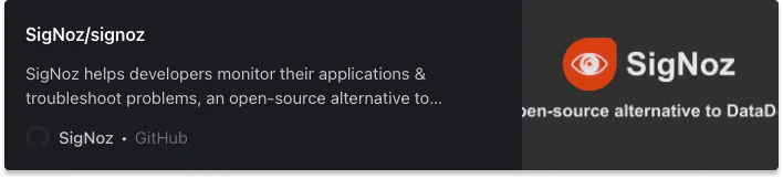 SigNoz GitHub 回购