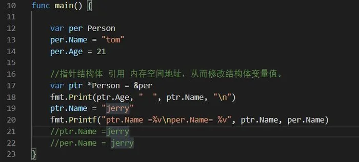 Golang struct 指针引用用法（声明入门篇）