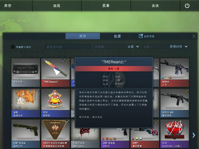 CSGO皮肤新玩法 给你的武器改个酷炫的中文名吧！