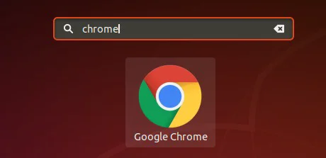 Access Chrome from application menu