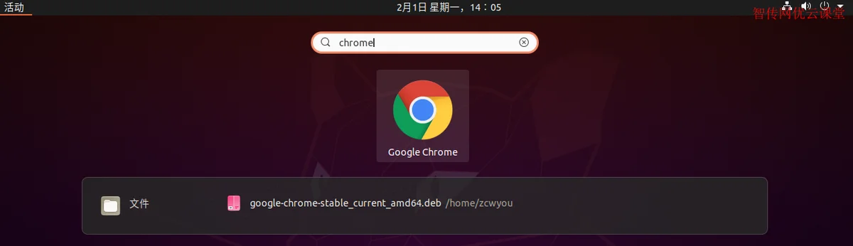 在Ubuntu 20.04上启动Google Chrome浏览器