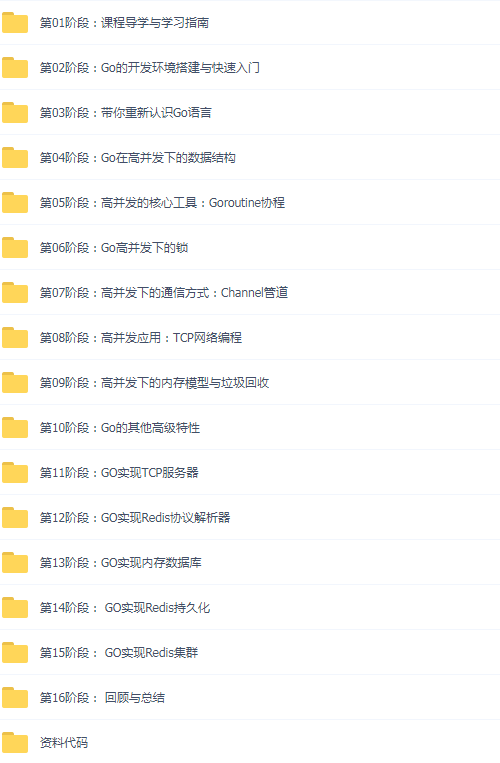 30套Go语言入门篇+项目实战篇+高级篇+架构篇+运维篇精讲视频教程插图(14)