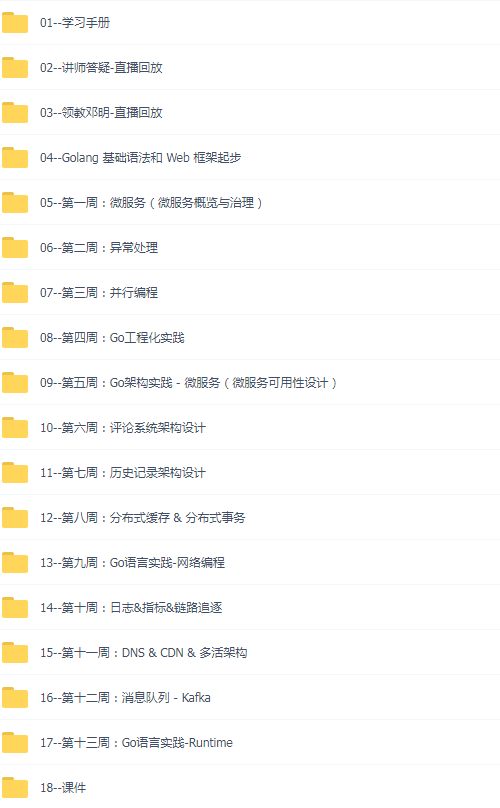 30套Go语言入门篇+项目实战篇+高级篇+架构篇+运维篇精讲视频教程插图(6)