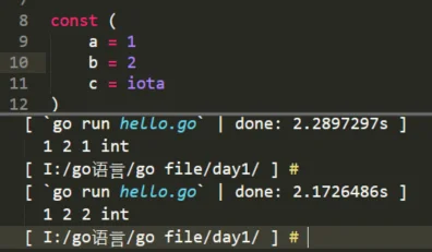 Golang学习笔记（3）---go语言变量、常量的定义及赋值_go_05