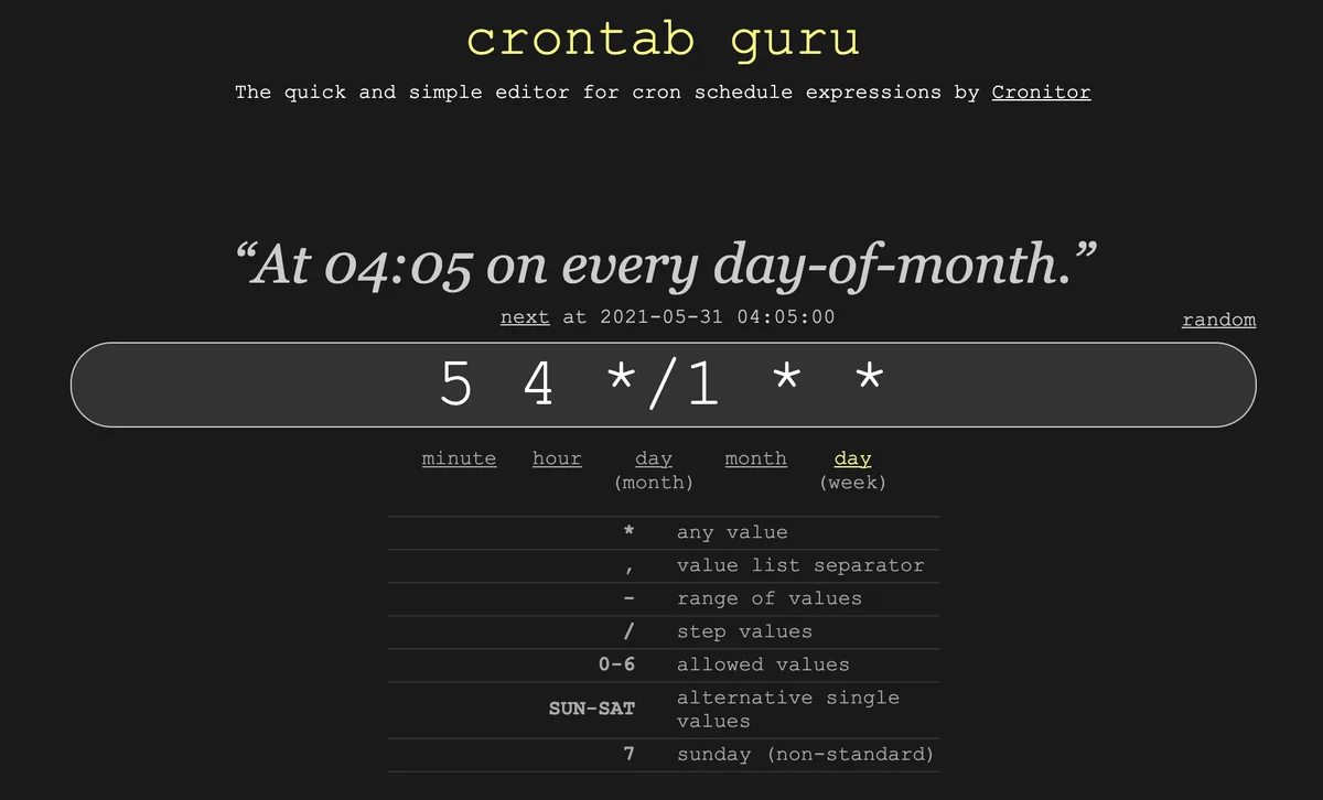 crontab-guru