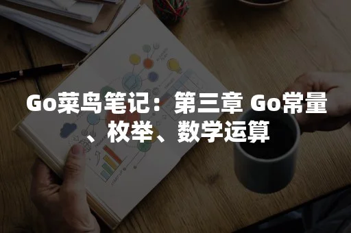 Go菜鸟笔记：第三章 Go常量、枚举、数学运算