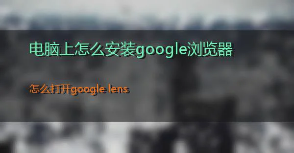 电脑上怎么安装google浏览器的相关图片