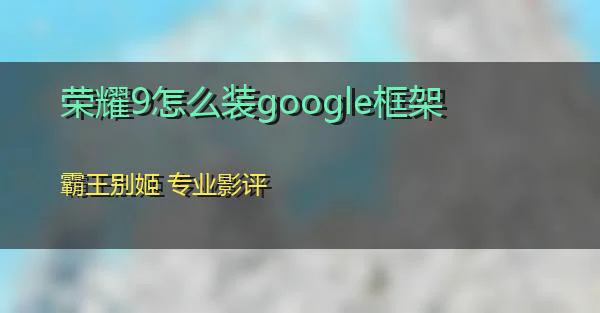 荣耀9怎么装google框架的相关图片