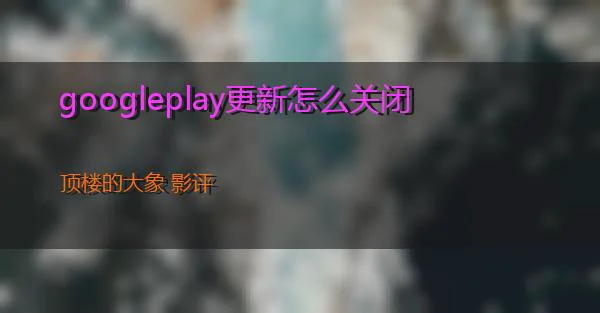 googleplay更新怎么关闭的相关图片