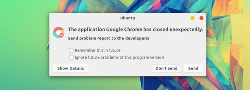 Google Chrome crashes on Ubuntu Linux