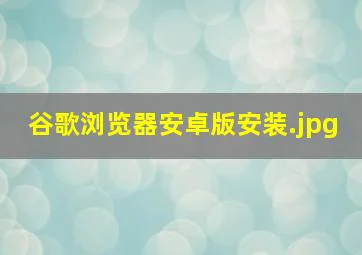 谷歌浏览器安卓版安装