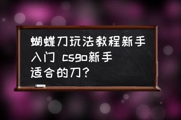 蝴蝶刀玩法教程新手入门 csgo新手适合的刀？