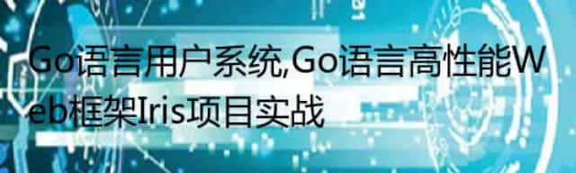 Go语言用户系统,Go语言高性能Web框架Iris项目实战