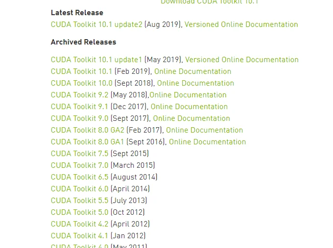 Win10 安装CUDA10.0和cuDNN